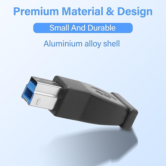 U S B Type C to B 3.0 Adapter USB-B Male to C Female Printer Convert Adapter,Type C to USB B Compatible with Printer,Scanner,External Hard Drivers Laptops and More Type-c Devices 2pcs