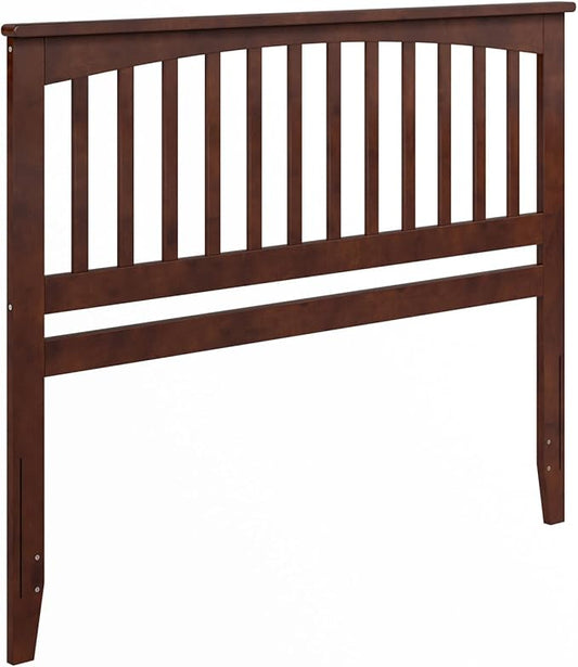 AFI, Mission Queen Solid Wood Headboard with Attachable Charger, Walnut