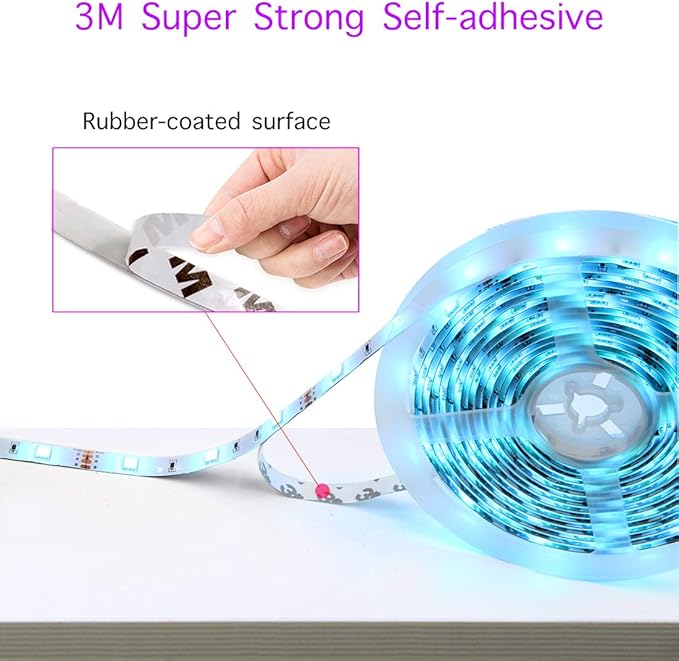 dalattin 65.6ft RGB Led Lights for Bedroom Color Changing Led Strip Lights with 44 Keys Remote,for Home Essential, Bedroom Room Party Decoration,Festival Decor,2 Rolls of 32.8ft