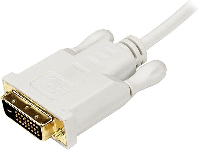 StarTech.com 10ft Mini DisplayPort to DVI Adapter Cable - Mini DP to DVI Video Converter - MDP to DVI Cable for Mac/PC 1920x1200 - White (MDP2DVIMM10W)