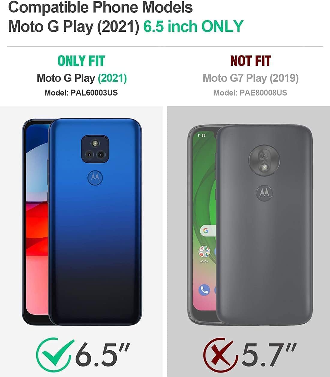 LeYi Moto G Play 2021 Case with 2 Pack Tempered Glass Screen Protector, Military-Grade Protective Cover with Kickstand