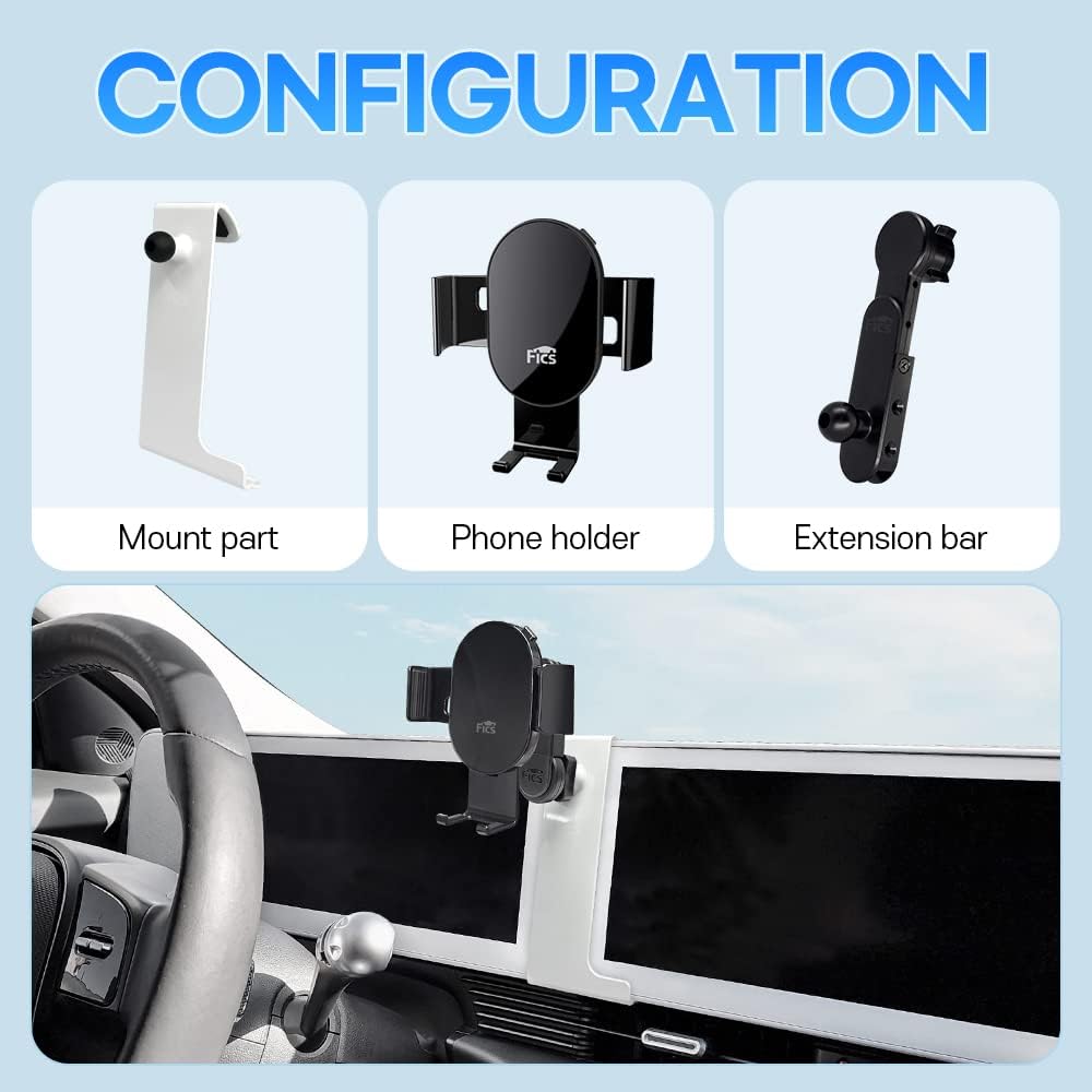 FICS Phone Holder Compatible with Hyundai IONIQ5, Customized Phone Mount Accessories