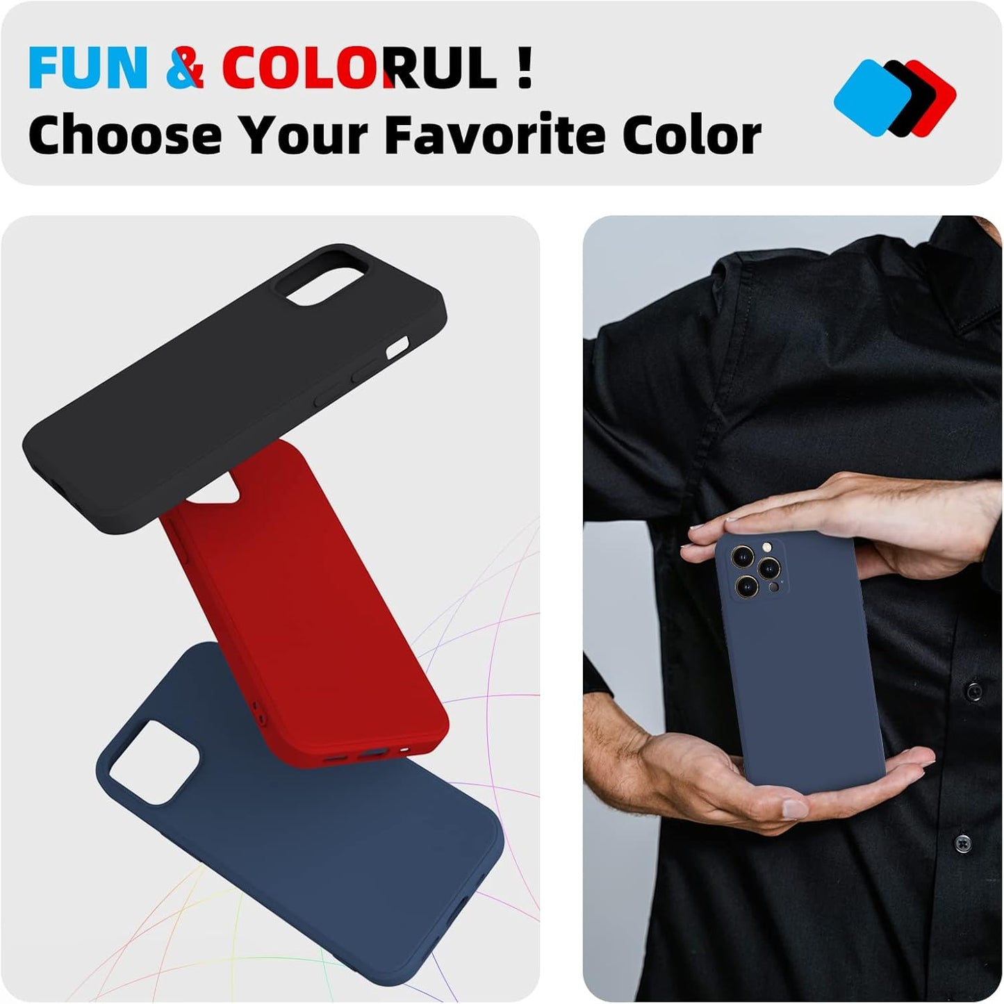 for iPhone 11 Case, Liquid Silicone Gel Rubber Phone Case with [Camera Protection] Full Body Slim Soft Microfiber