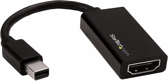 StarTech.com Mini DisplayPort to HDMI Adapter, 4K 60Hz, 1080p 240Hz, Thunderbolt to HDMI Adapter Cable Converter for mDP or Thunderbolt 1 & 2 MacBooks, MacBook Air, Mac Mini, Microsoft Surface Pro 1-6