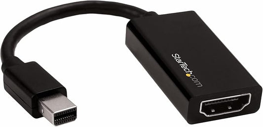 StarTech.com Mini DisplayPort to HDMI Adapter, 4K 60Hz, 1080p 240Hz, Thunderbolt to HDMI Adapter Cable Converter for mDP or Thunderbolt 1 & 2 MacBooks, MacBook Air, Mac Mini, Microsoft Surface Pro 1-6
