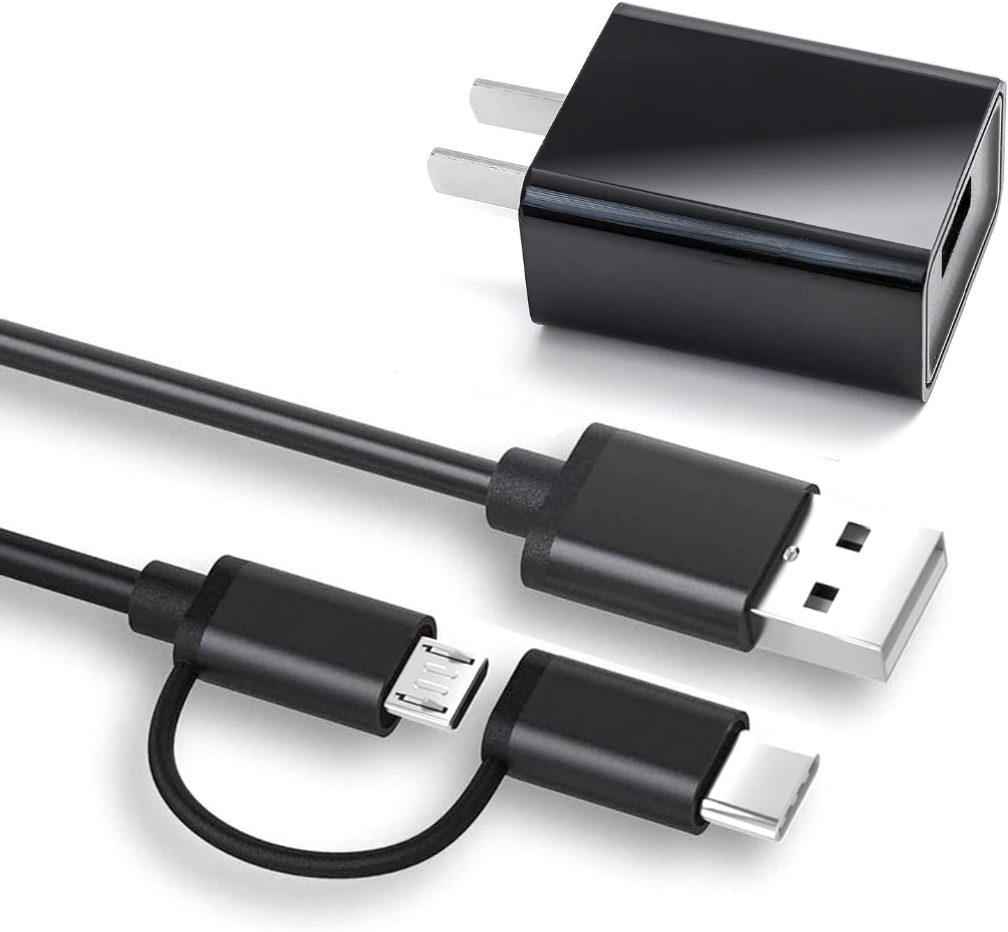 Jitterbug Flip 2/3, Smart 2/3, Alcatel Go Flip 4, TCL Flip Pro, Kindle Fire & more - Micro USB C Wall Charger Cable.