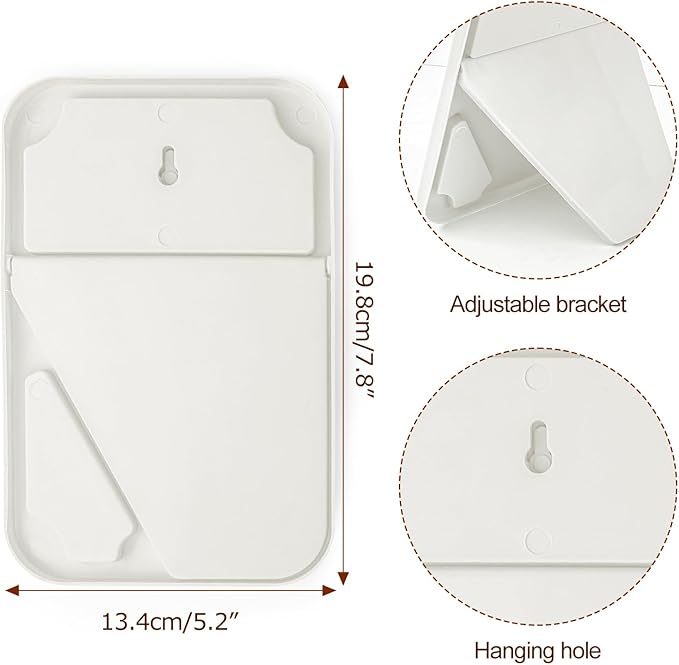 10Pcs Table Desk Vanity Makeup Mirror, 8-Inch Simple Portable Travel Mirror with Stand, Standing and Wall Hanging Dual-use White