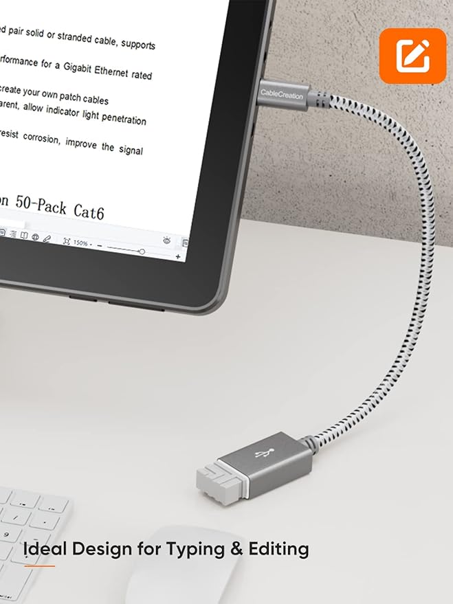 CableCreation 2-Pack Braided OTG Adapter, 0.15m Micro USB Male to USB Female, Smart Phones with OTG Function, 6 Inch/Space Gray