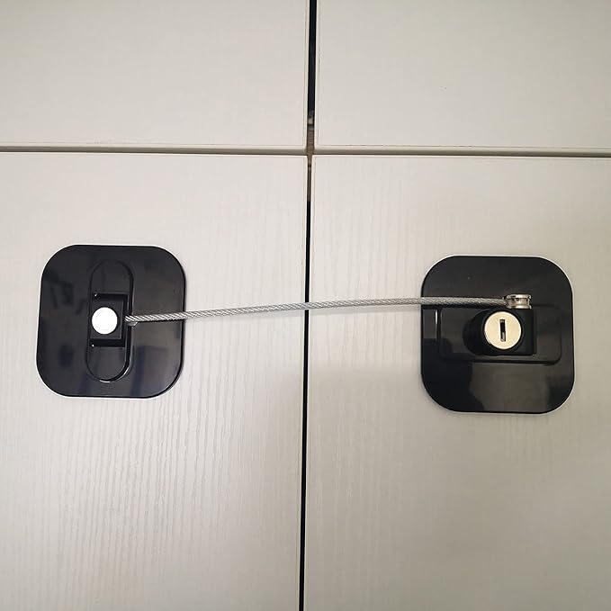 YEYA Upgraded Refrigerator Lock for Adults, Fridge Locks for Kids with Key