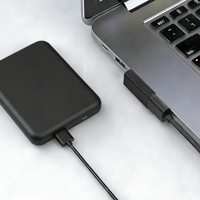 4 Pack 90 Degree USB 3.0 Adapter, USB Extender Connector Adapter Up and Down Angle, Left and Right Angle USBs A Male to Female Converter Extender for PC, Laptop, Mouse, Keyboard