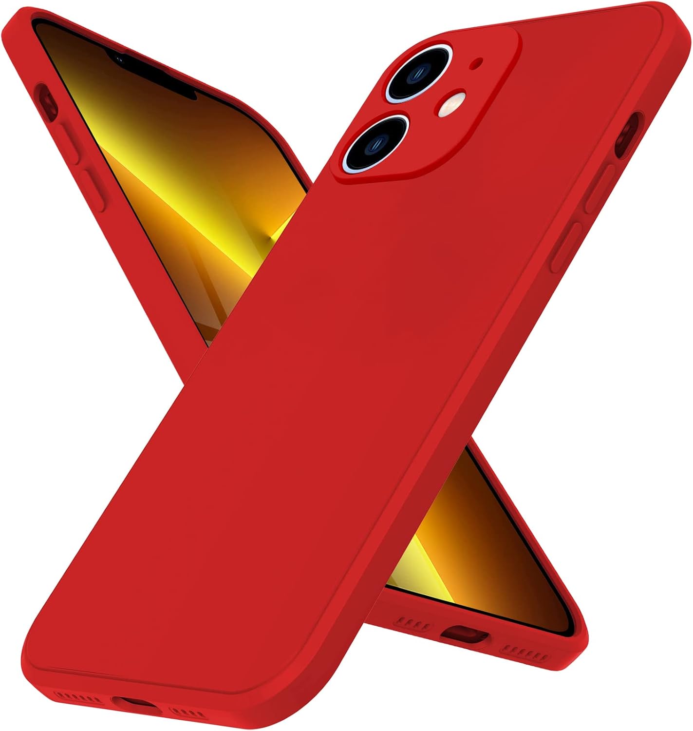 for iPhone 11 Case, Liquid Silicone Gel Rubber Phone Case with [Camera Protection] Full Body Slim Soft Microfiber