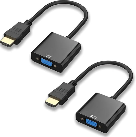 Amzpas HDMI to VGA, Uni-Directional Gold-Plated HDMI to VGA Adapter (Male to Female) for Computer, Desktop, Laptop, PC, Monitor, Projector, HDTV, Chromebook, Raspberry Pi, Roku, Xbox and More (2)