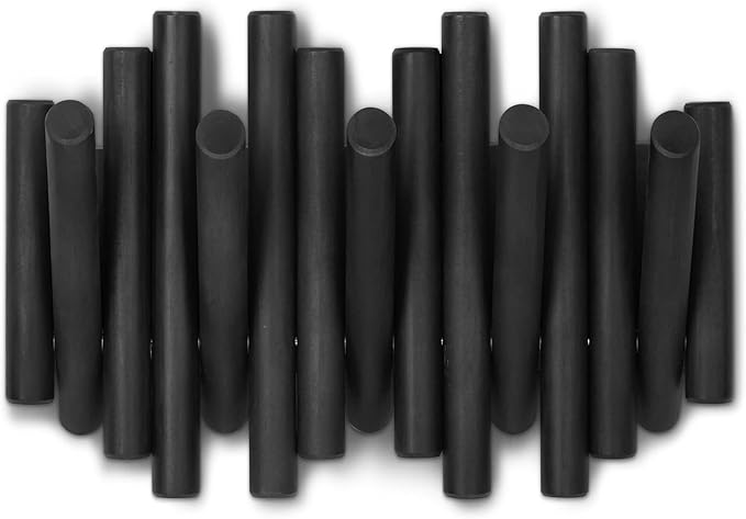Umbra Picket Rail Hook for Entryways, Black (Pack of 3)