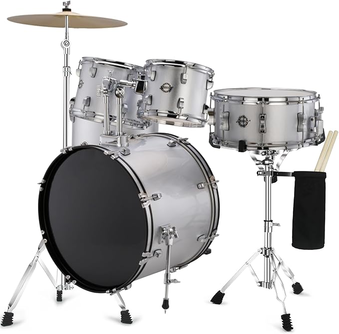 Snare Drum Stand Snare Stand with Drumstick Holder and a Pair of 5A Drum Sticks Fit for 8 to 15 Inch Snare Drum and Practice Pad, Adjustable Height 15.8 to 22.8 Inches for Drum Beginners