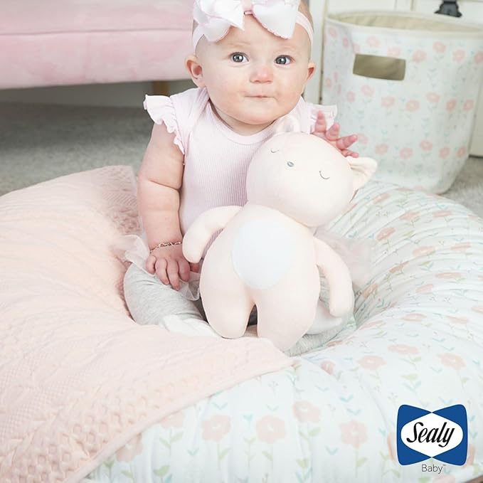 SEALY BABY Children's Floor Cushion, Kids, Toddler Play Mat & Soft Lounger (Animal Faces & Beige)