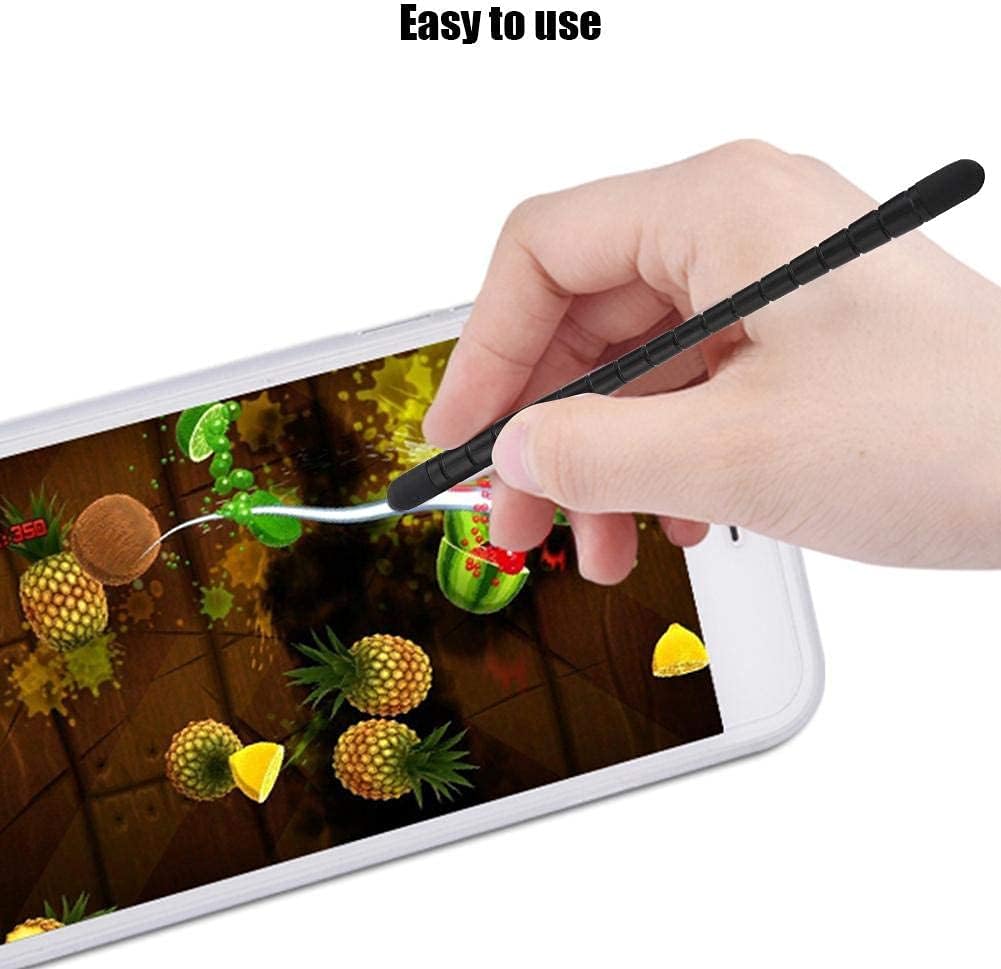 Junluck Black Double-Head Capacitive Stylus Pen for Touch Screen Phone and Tablet