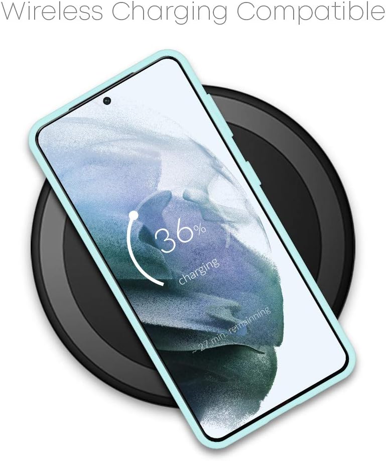 GOOSPERY Soft Feeling Jelly for Galaxy S21 Plus Case, Silky Slim Bumper Case Cover, Mint