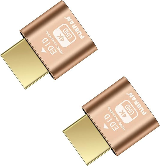 4K HDMI Dummy Plug, Virtual Monitor Emulator, Headless Display Adapter, EDID Emulator, Supports 4096x2160@60Hz, 3840x2160@60Hz, 2560x1440@60Hz for Windows, Mac, Linux – Plug & Play (2P)