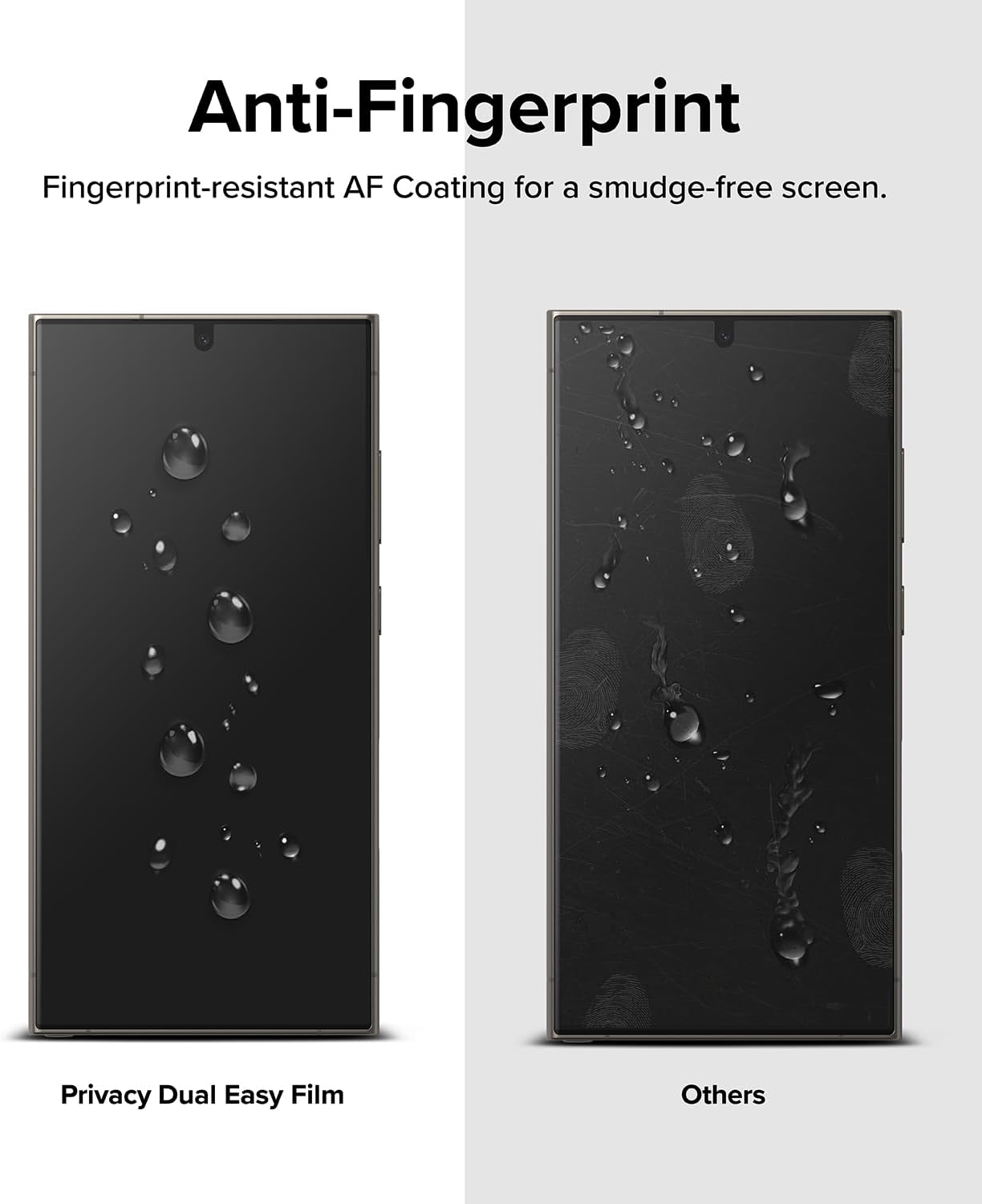 Ringke Privacy Dual Easy Wing [Anti-spy] Screen Protector for Samsung Galaxy S24 Ultra, Self-Healing Anti-Fingerprint