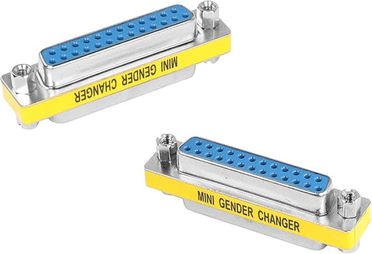 MEIRIYFA DB25 25 Pin Gender Changer D-SUB 25Pin Coupler Serial Cable Gender Changer RS232 VGA Adapter Connetor for Applications Pack of 2 (Female to Female)