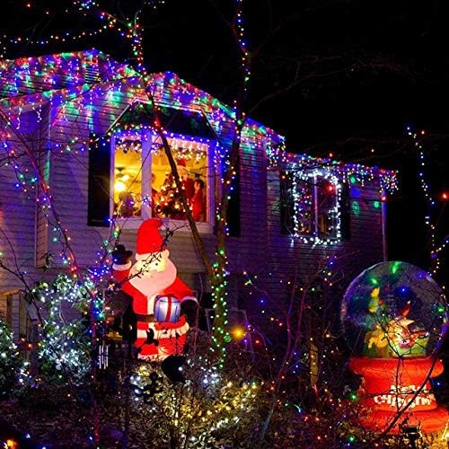 Toodour Christmas Icicle Lights Outdoor, 360 LED 29.5ft 8 Modes Fairy Icicle String Light with 60 Drops, Led Christmas Lights Twinkle for Holiday, Party, Wedding, Eaves, Xmas Decorations (Multicolor)