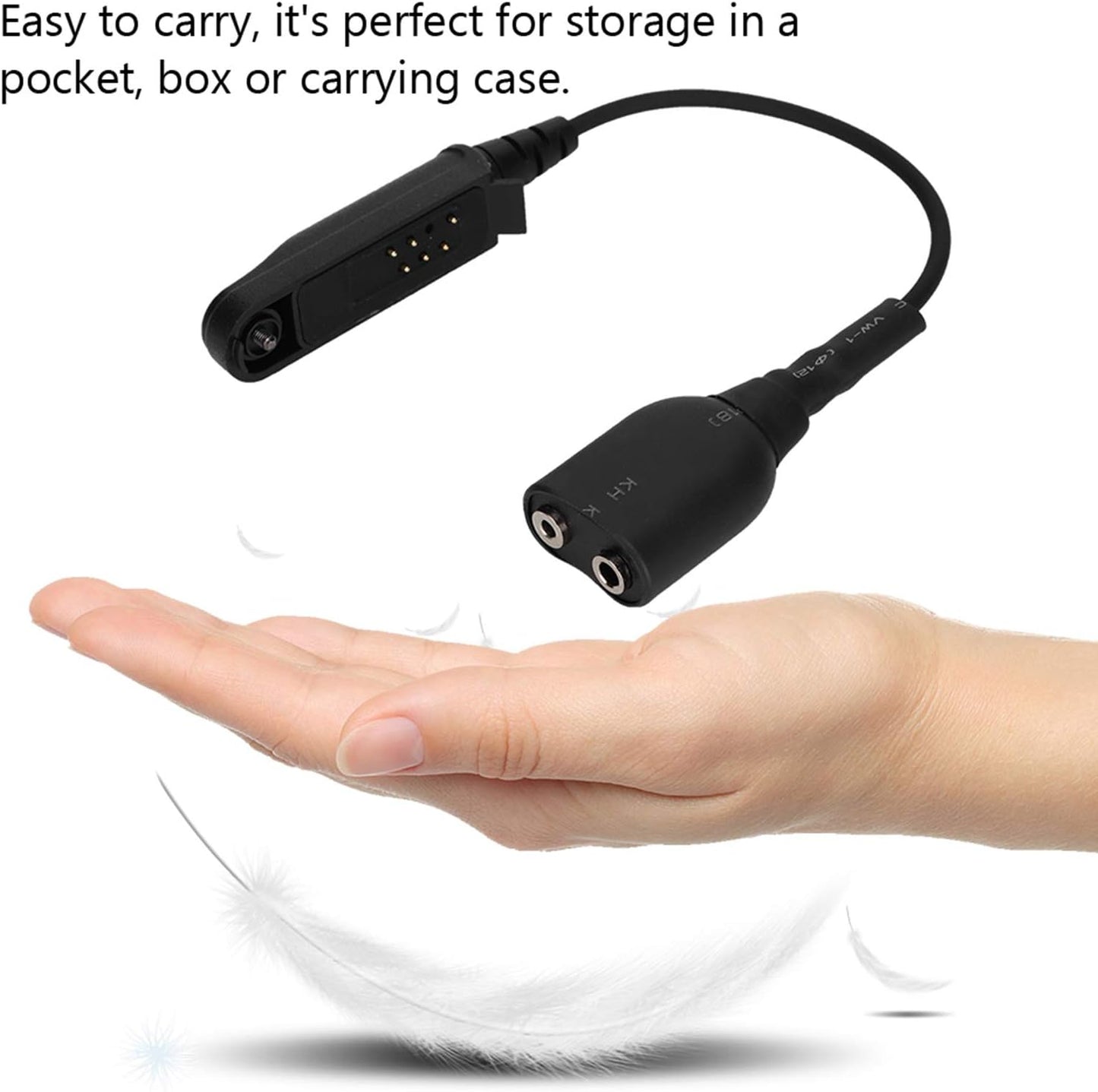 Yoidesu Walkie Talkies Headset Adapter for Baofeng BF-9700, K-head 2 Pin Audio Cable Adapter