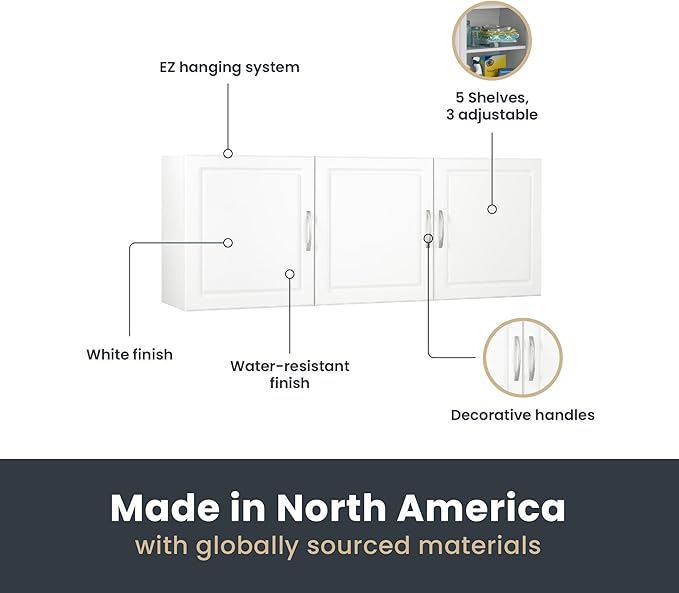 SystemBuild Evolution Kendall 54" Wall Cabinet in White