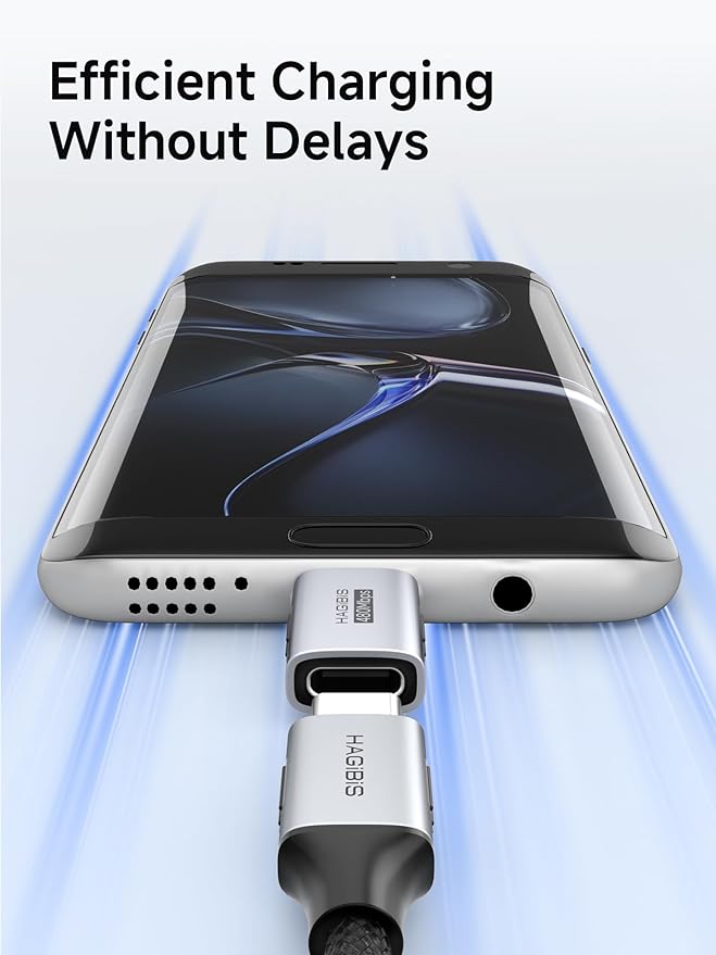 Hagibis USB-C to Micro USB Adapter 2 Pack, Type-C Female to Micro USB Male Convert Connector for Android Phones Speaker Power Bank Galaxy S7 S7 Edge, Nexus 5 6 and Micro USB Devices (ZJTN02)