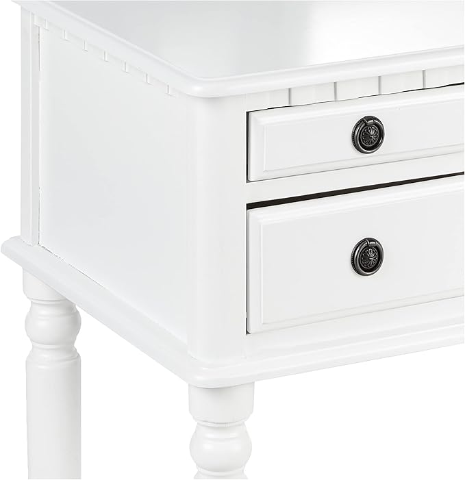 Bobkona St. Croix Collection Vanity Set with Stool, F4074, White
