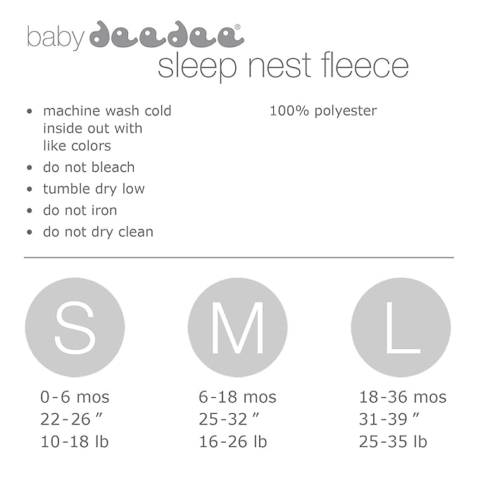 baby deedee Sleep Nest Fleece Sleeping Bag, Sweet Pink, 6-18 Month