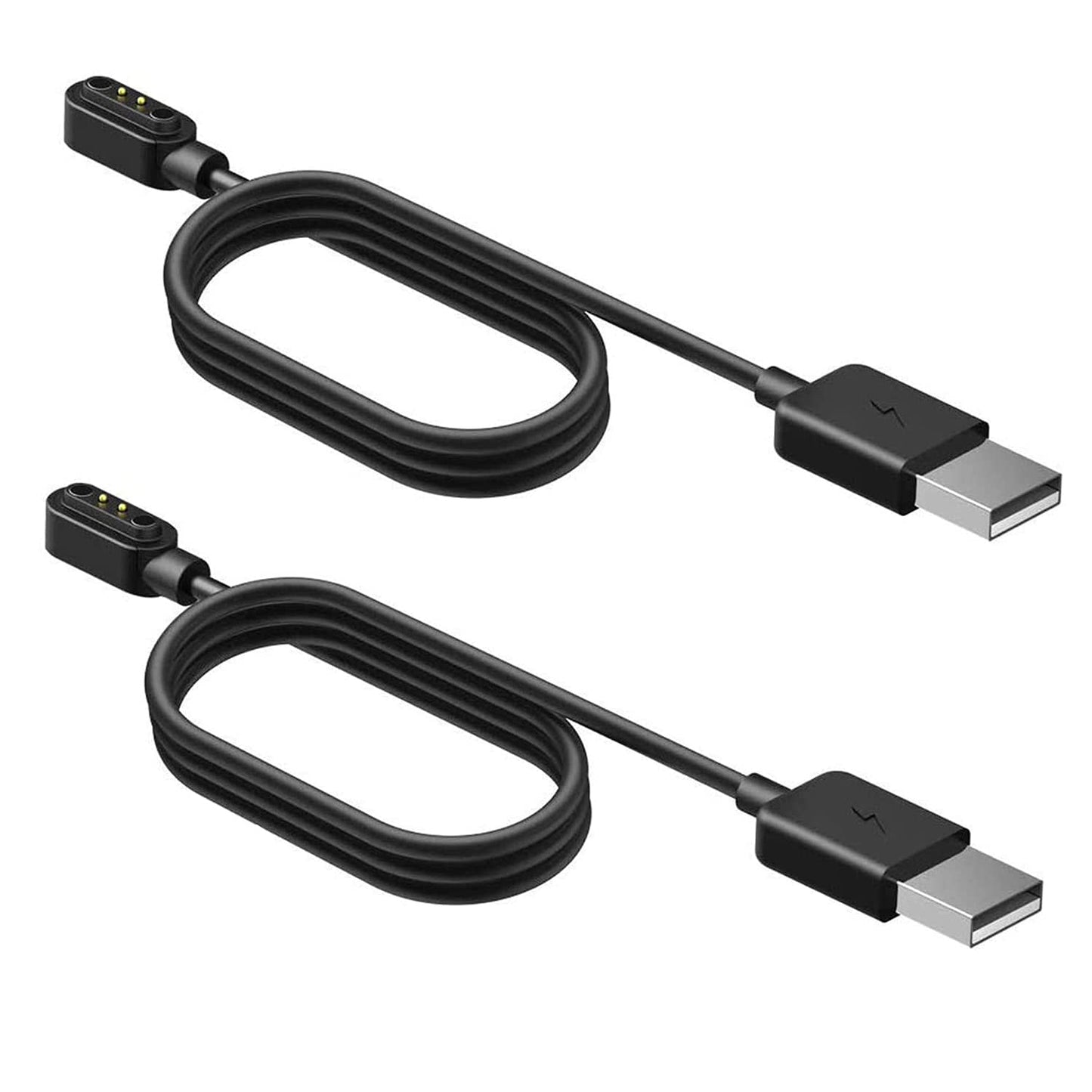 Magnetic USB Charger Cable for SOMTLERK Smart Watches, Compatible with SOMTLERK A221 1.91" Smartwatch (2 Pack-Black)