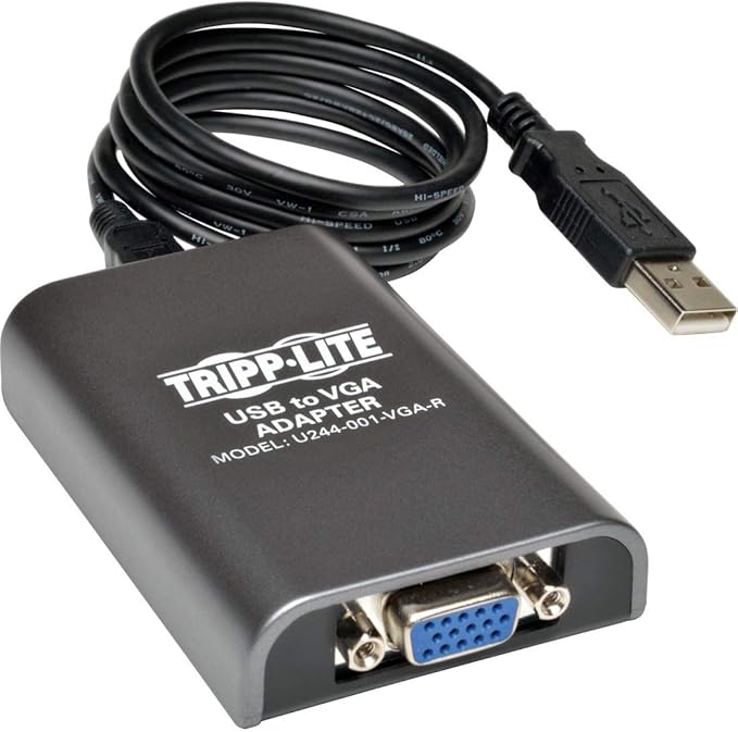 Tripp Lite USB 2.0 to VGA Adapter, USB2VGA 128MB - 1920x1200,1080P(U244-001-VGA-R)