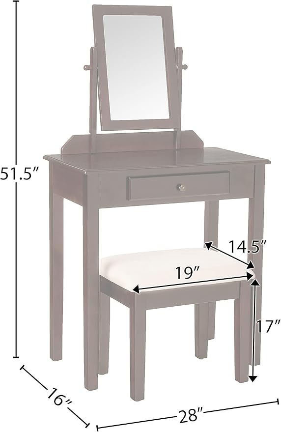 Frenchi Home Furnishing 3 Piece Vanity Set