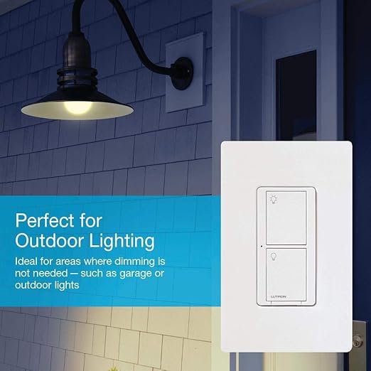 Lutron Caseta Original Smart Light Switch (Lutron Smart Hub Required), for Home, LED Lights, and Fans, 6 Amp, Single-Pole/3-Way, Neutral Required, PD-6ANS-LA, Almond, 12 Pack