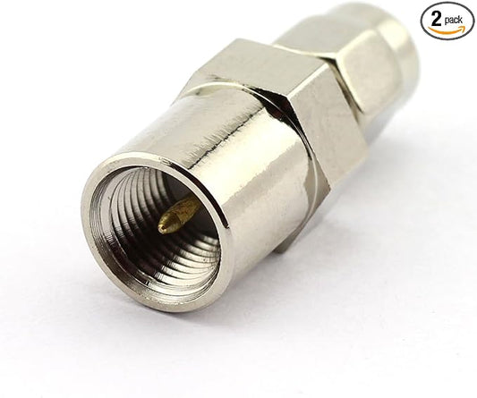 DGZZI 2-Pack FME Male to SMA Male RF Coaxial Adapter FME to SMA Coax Jack Connector