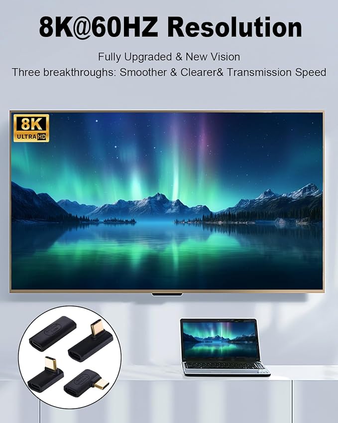 Duttek 90 Degree USB C Adapter, USB C Female to Female Adapter 240W PD, 40Gbps,8K@60Hz Support Thunderbolt 4 Cable for Steam Deck, Laptop, MacBook, iPhone 4 Pack