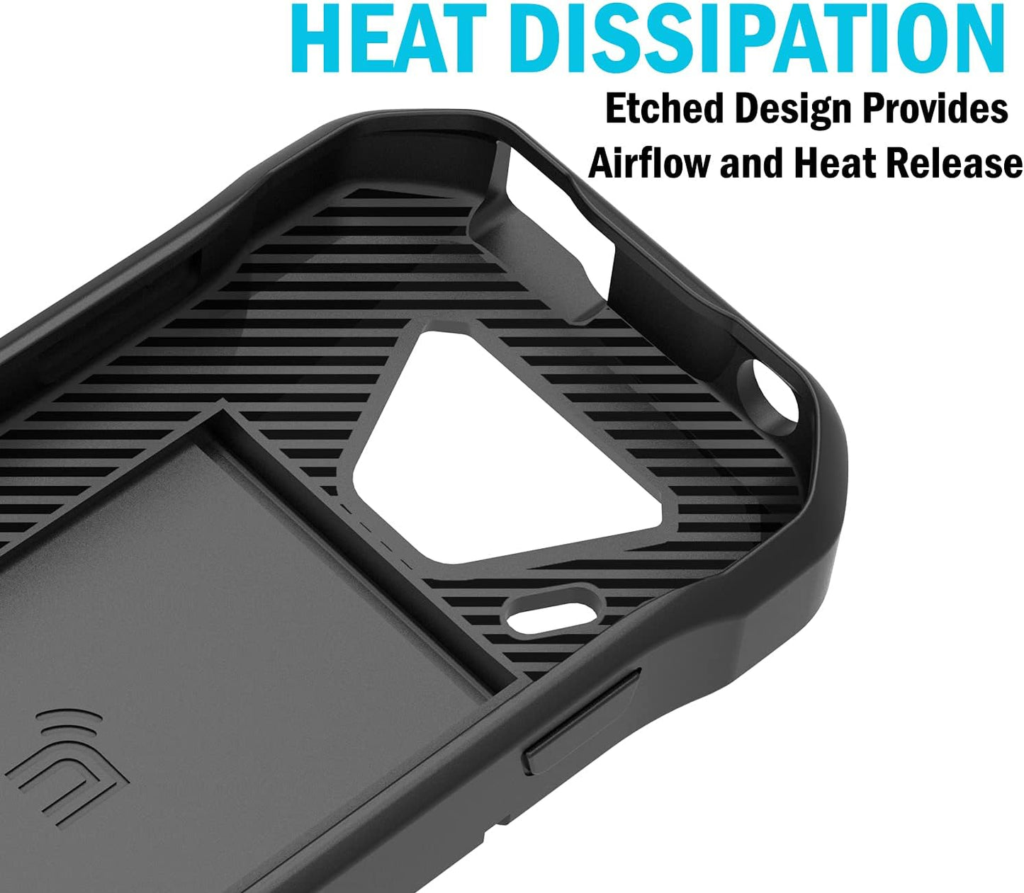 Nakedcellphone Black Tactical Armor Case for Kyocera DuraForce Ultra 5G UW (E7110) - Rugged, Anti-Shock, with Hand