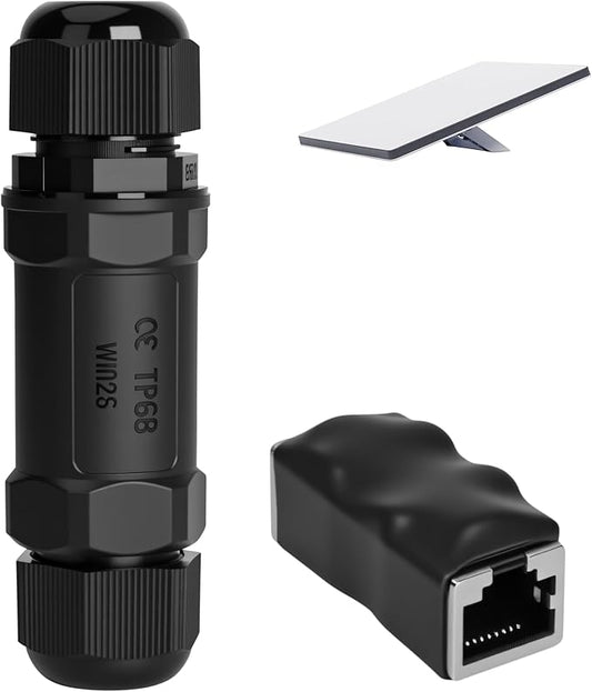 Starlink Ethernet Adapter Kit: IP68 Waterproof RJ45 Coupler for Starlink Cable/Cat7/Cat6/Cat5E/Cat5 Network LAN Cable Extender - Suitable for Repair and Extend Network Cables (Lightning protection)