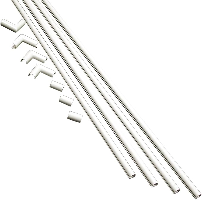 Legrand - Wiremold Kit Cordmate, Organizer and Hider, Cover, Concealer, and Protector for Wall, Single Cord, CMK10, Paintable