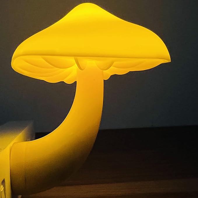 iBetterLife Sensor LED Mushroom Night Light Plug-in Wall Dream Bed Room Nightlight for Adults Kids Cute Mushroom Lamp Cottagecore Decor for Bedroom, Bathroom, Stairs, Hallway Corridor Warm Yellow