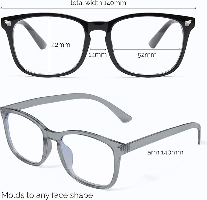 livho High Tech Blue Light Glasses - Advanced Blue Light Blocking Computer Glasses - Screen Fatigue & UV Protection