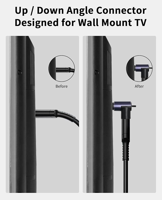 Poyiccot 90 Degree HDMI Adapter 8K, 48Gbps HDMI Extension Adapter, Up Down Angle HDMI 2.1 Extender with LED Indicator for 3D TV Stick Roku Stick Xbox PS5, 2pcs