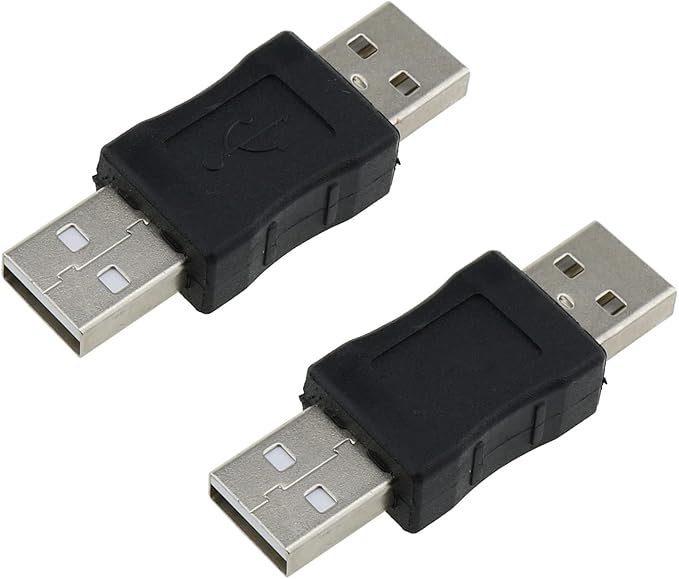 2PCS USB Adapter USB Male to USB Male Gender Changer Adapter Coupler Converter