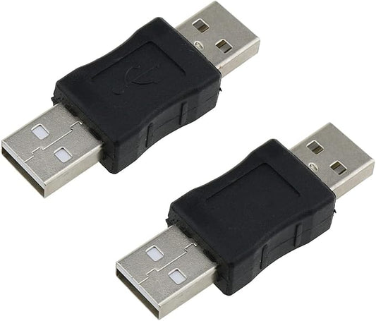 2PCS USB Adapter USB Male to USB Male Gender Changer Adapter Coupler Converter