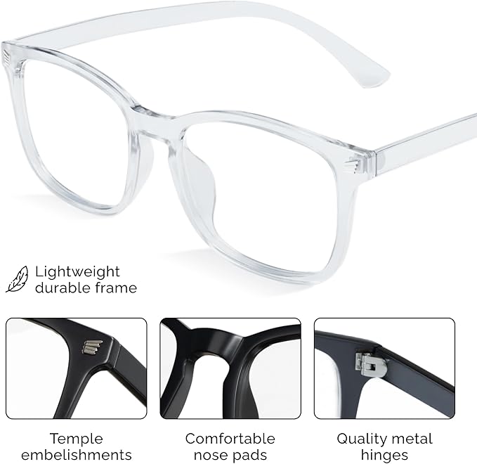 livho High Tech Blue Light Glasses - Advanced Blue Light Blocking Computer Glasses - Screen Fatigue & UV Protection