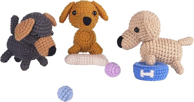 Wizardi Amigurumi DIY Crochet Kit - Golden Retriever F07N8-M151