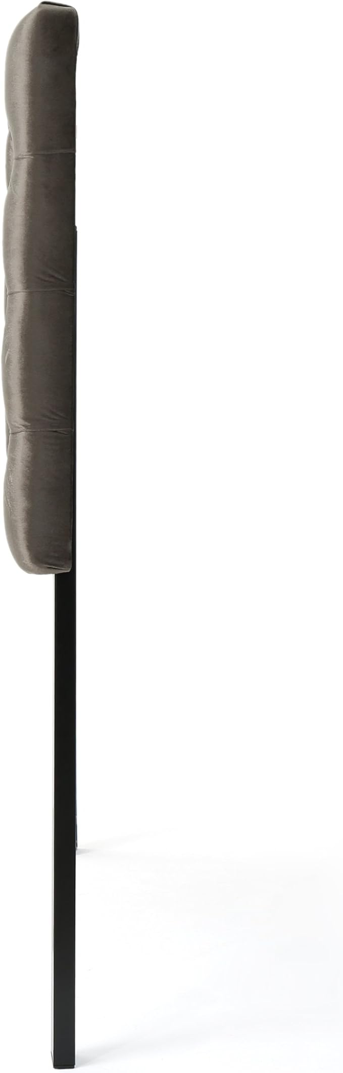 Christopher Knight Home Jezebel Velvet Headboard, Queen / Full, Grey / Black Steel