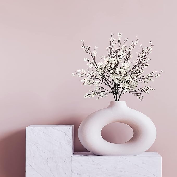 Uieke 15 Pcs Babys Breath Artificial Flowers Fake Silk White Flowers Faux Gypsophila Bouquet Real Touch Floral for Home Wedding Party Centerpieces DIY Décor
