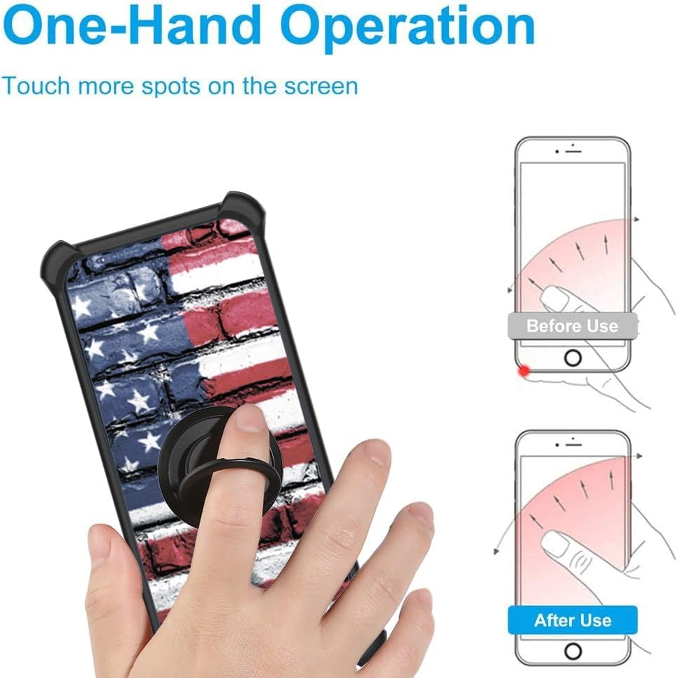 jioeuinly Case for MAXWEST ASTRO A65, YGH-GQ, with Tempered Glass Protector, Ring Support, Luminous Effect