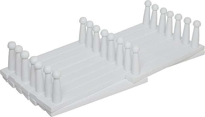 SKOLOO Accordion Wall Hanger with 22 Hooks, Modern Expandable Coat Rack Hat Rack for Wall, Solid Wooden, White